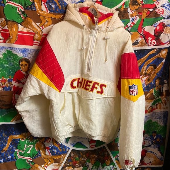 STARTER Jackets & Coats Rare Vintage Mens Large White Kansas City